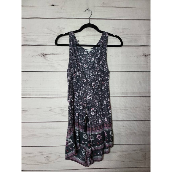 American Eagle Outfitters Womens Romper Playsuit Multicolor Floral Sleeveless M - Picture 1 of 6